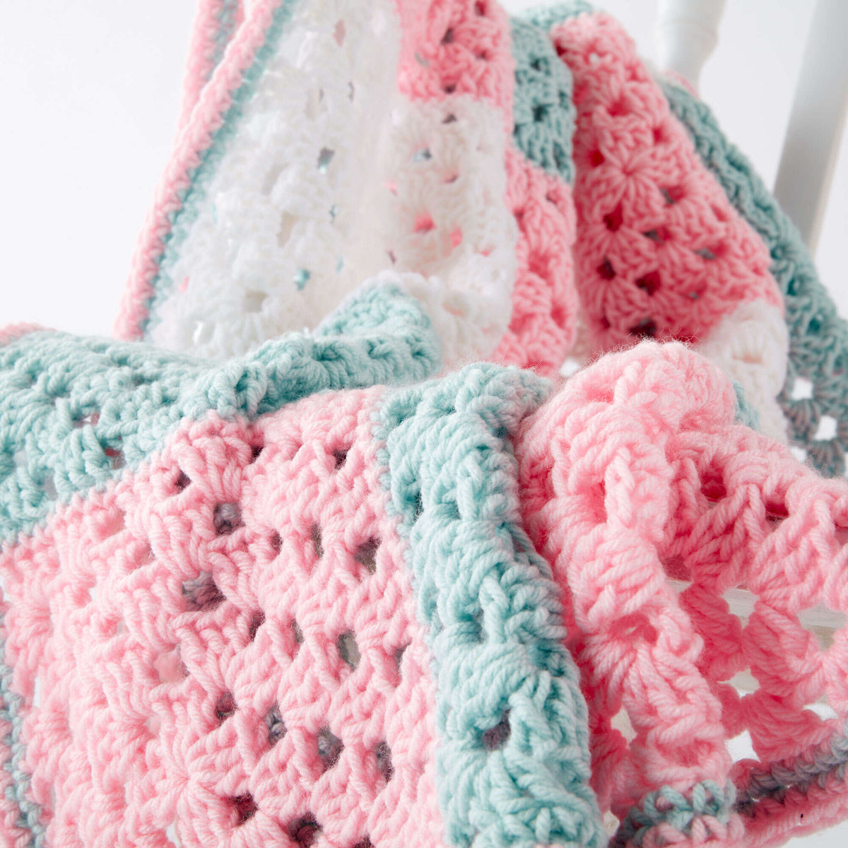 Caron Springtime Squares Crochet Blanket Pattern | One Pound, colors
