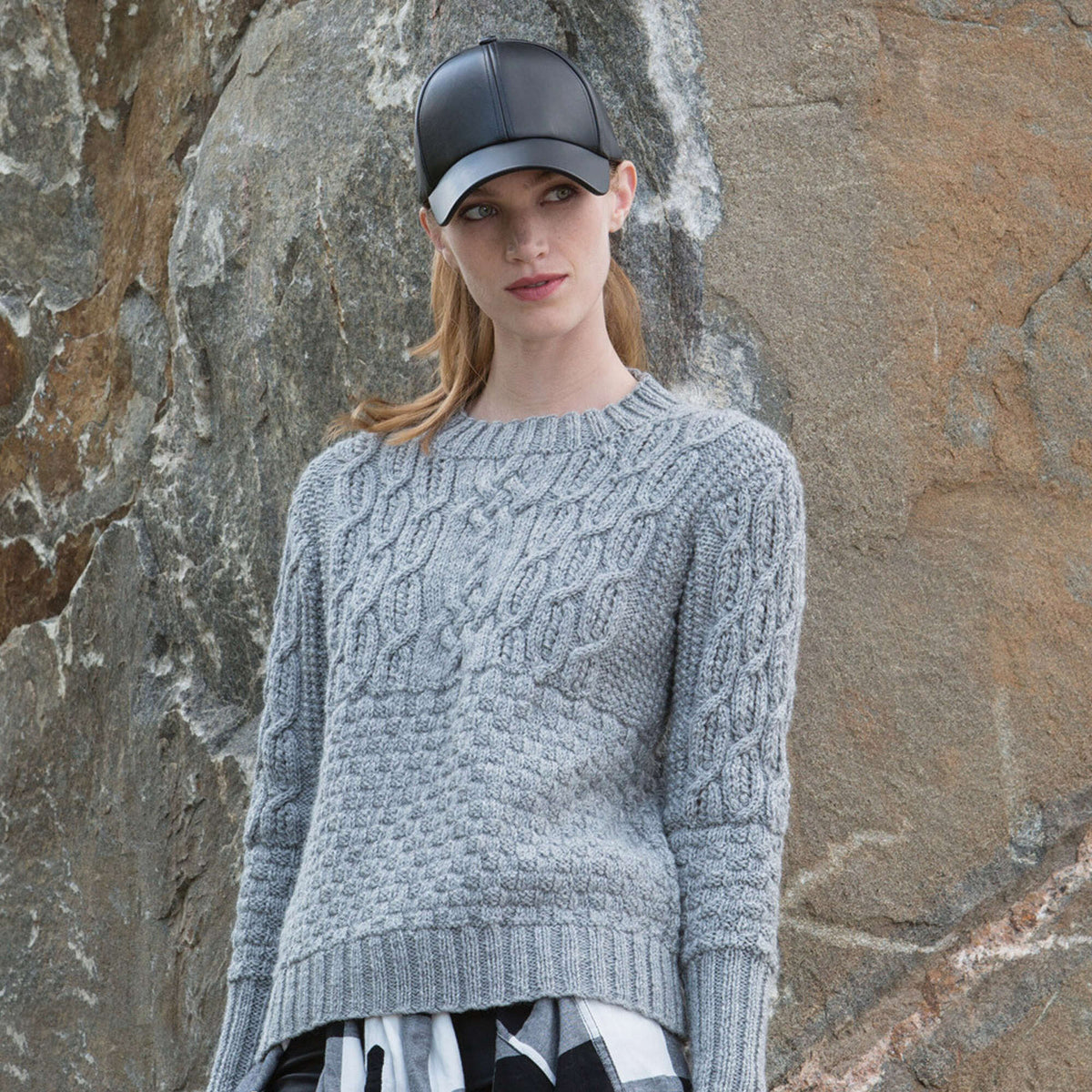 Patons Boxy Cabled Crew Knit Pullover Pattern | cables, gift, colors
