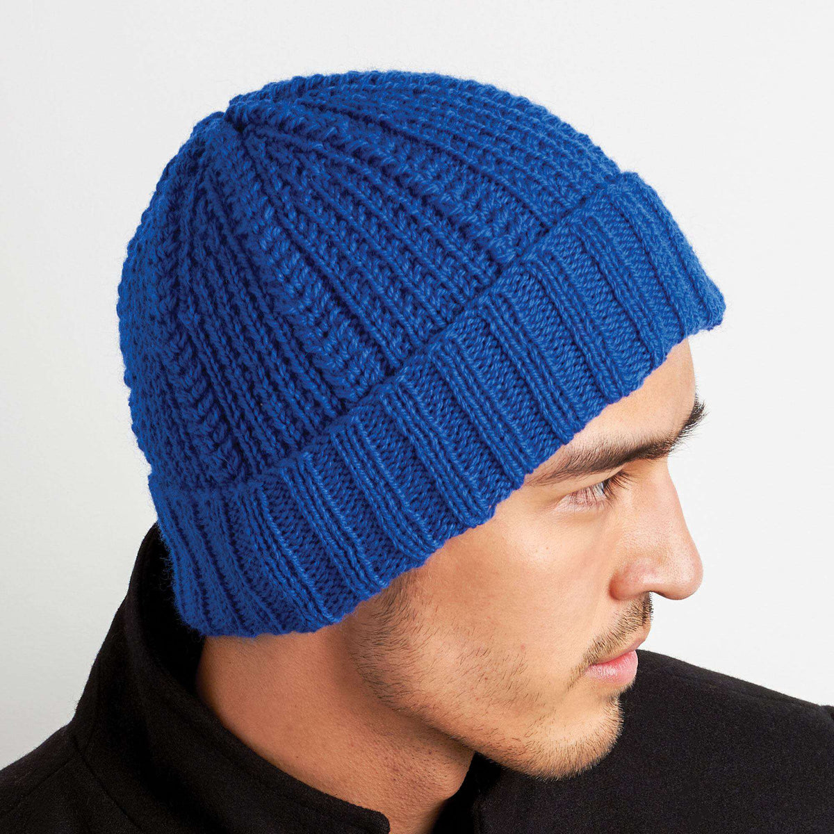 Patons Cable and Rib Knit Hat Pattern | rounds, textured, Hats