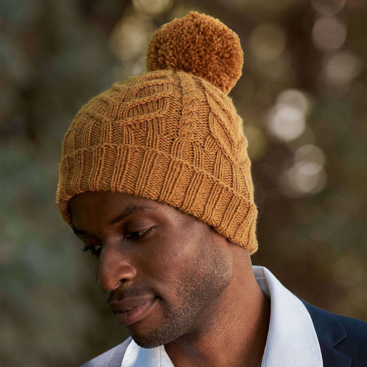 Patons Glendon Cable Knit Hat Pattern | ribbed, ribbing, decreases