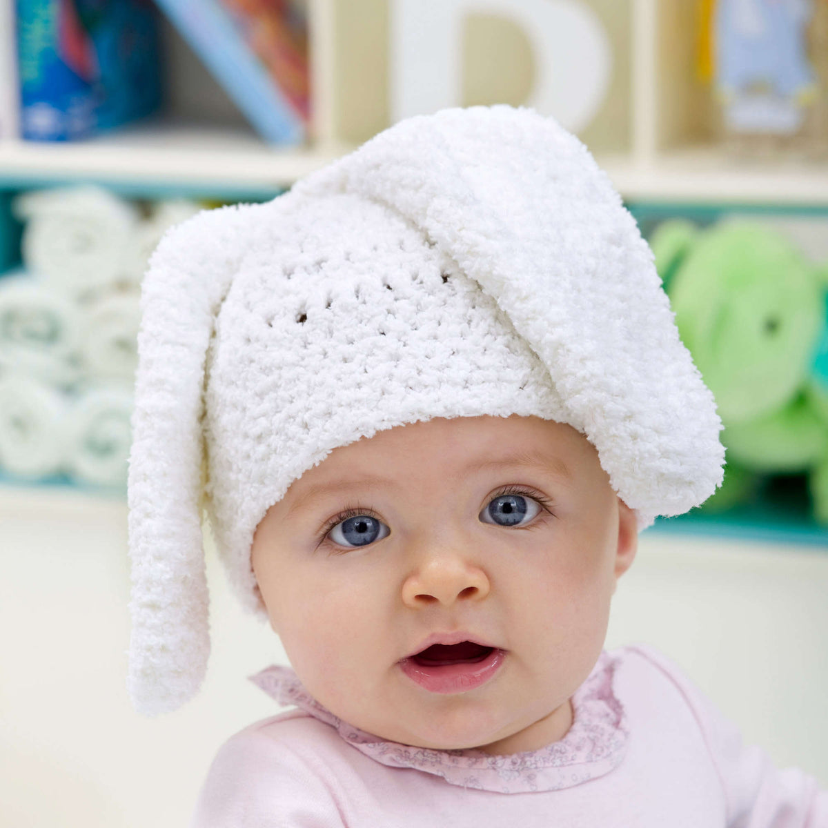 Red Heart Crochet Bunny Hat Pattern | gift, ears, Hats