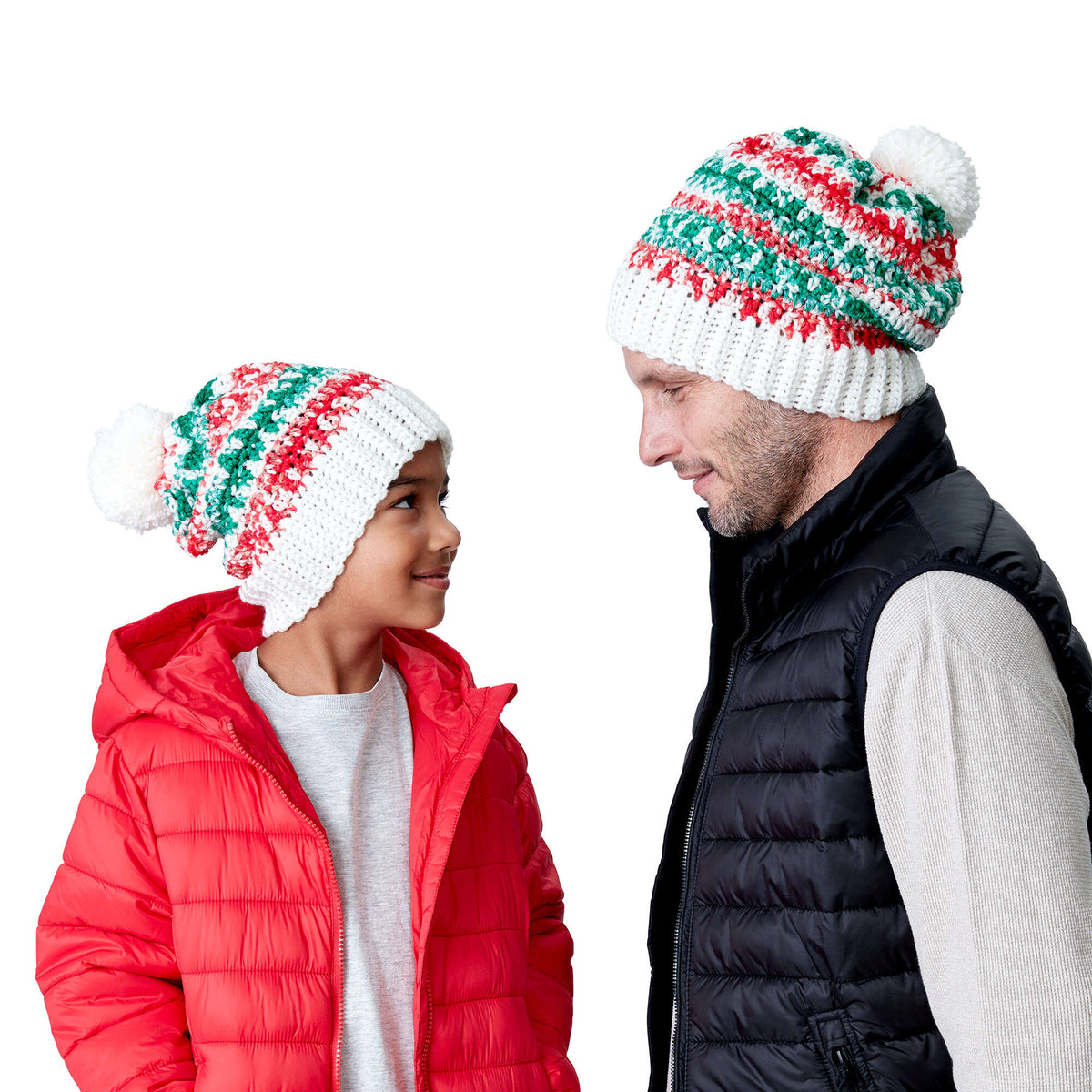 Red Heart Easy Crochet Gifting Hat Pattern | ribbing, Fair Isle, back loop