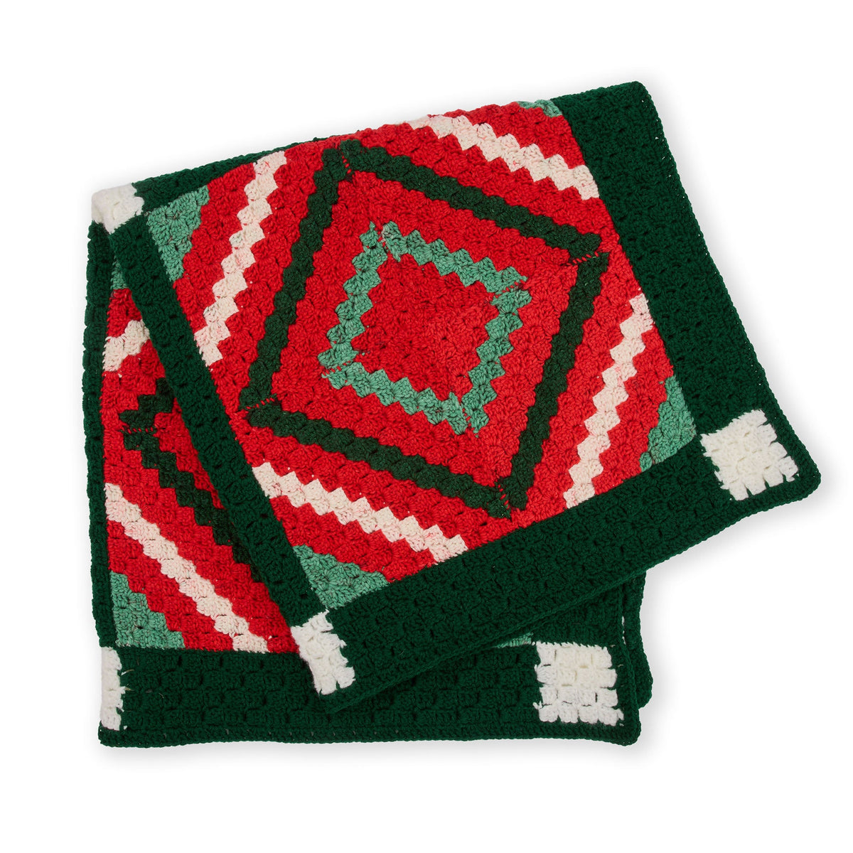Red Heart Crochet Quilted Classic Christmas Blanket Pattern | All, motifs