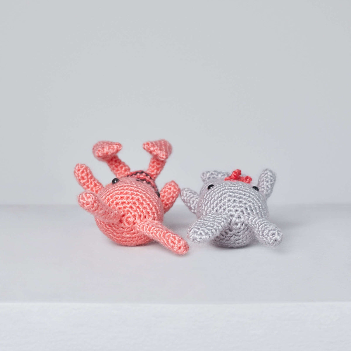 Red Heart Beatrice & Basil Crochet Bunnies Pattern | gift, shelf, desk