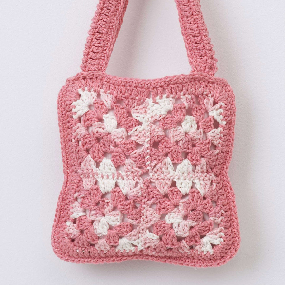 Bernat Crochet Granny Square Bag Pattern | Handicrafter Cotton, colors