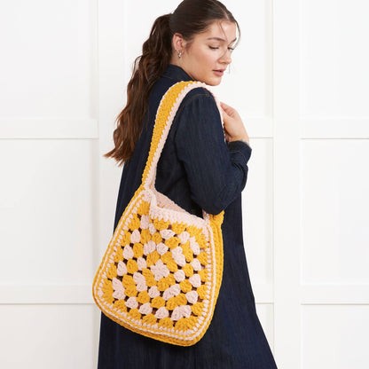 Bernat Crochet Big Granny Tote Pattern | slip stitch, motifs, super bulky