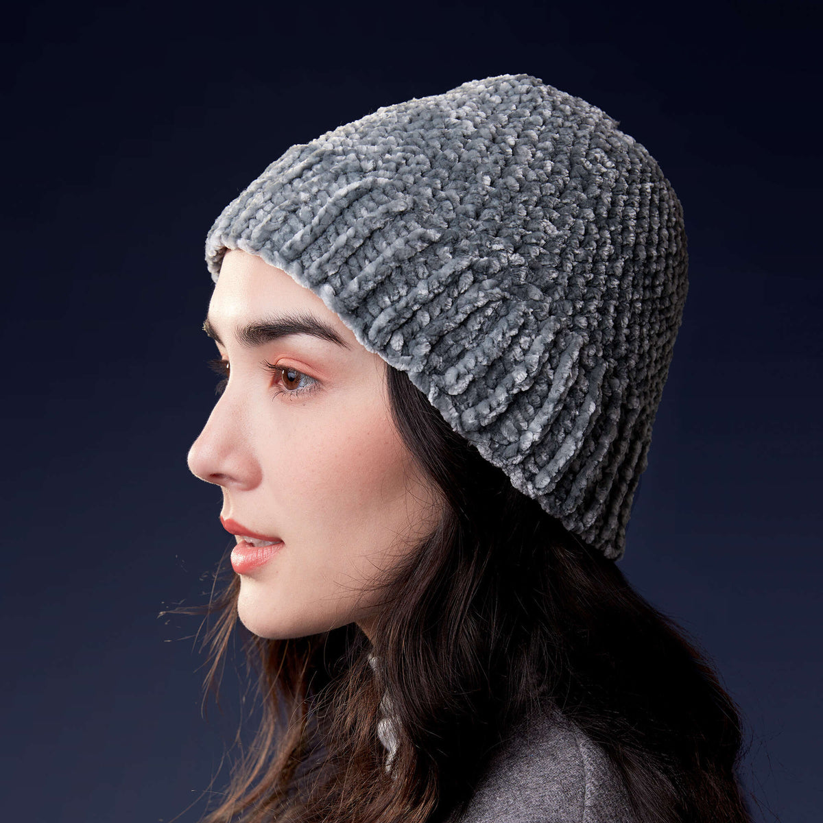 Bernat Classic Crochet Beanie Pattern | slip stitch, ribbed, Velvet