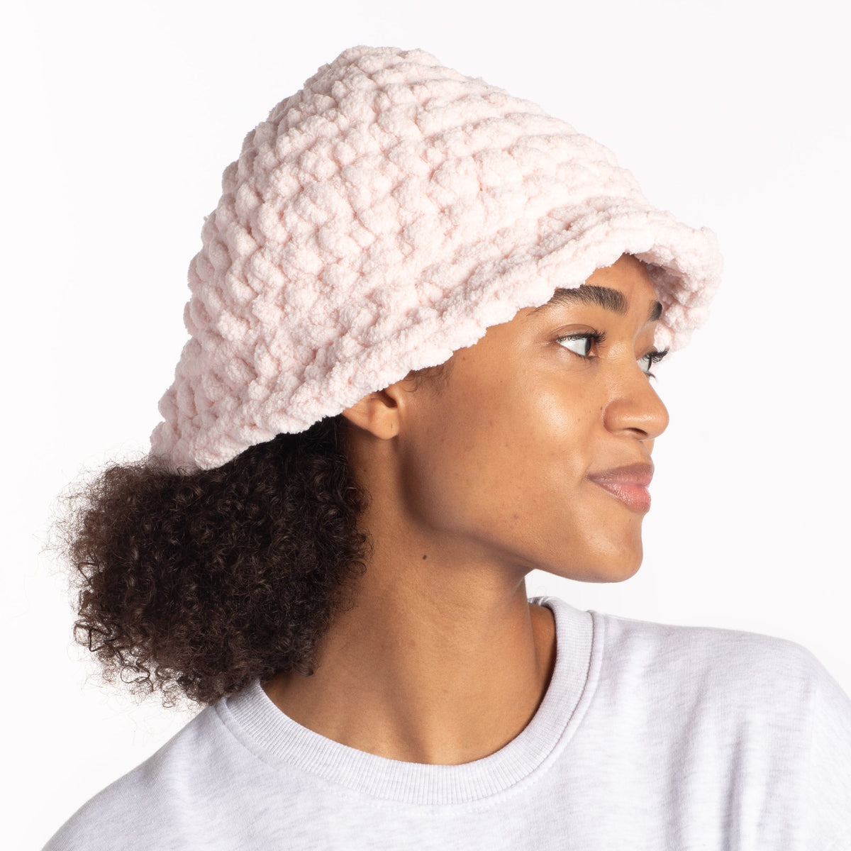 Bernat Crochet Chunky Bucket Hat Pattern | increases, gift, plush