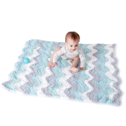 Bernat Crochet Chevron Baby Blanket Pattern | Stripes, self-striping