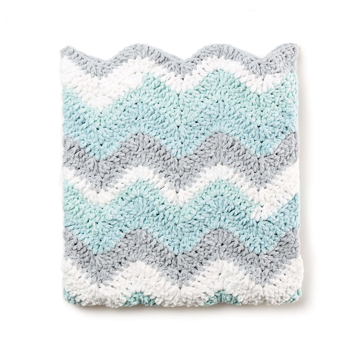Bernat Crochet Chevron Baby Blanket Pattern | Stripes, self-striping