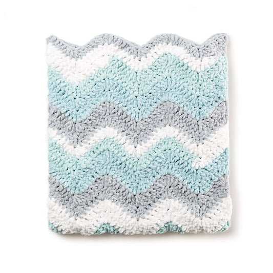 Bernat Crochet Chevron Baby Blanket Pattern | Stripes, self-striping