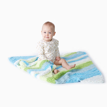 Bernat Earn Your Stripes Crochet Baby Blanket Pattern | colorful, Beginner