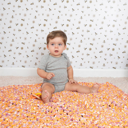 Bernat Great Granny Crochet Baby Blanket Pattern | rounds, plush, colorful