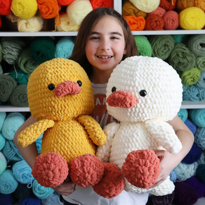 Bernat Quackers the Crochet Duck Pattern | toy, assembly, colors