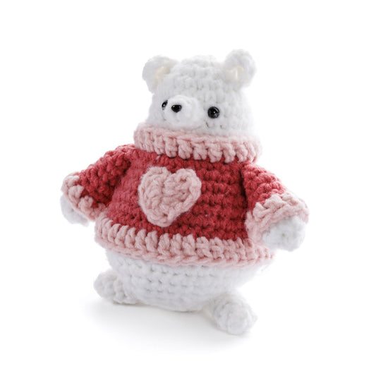Bernat Heartley the Crochet Bear Pattern | Valentine's, gift, toy