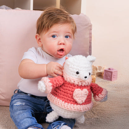 Bernat Heartley the Crochet Bear Pattern | Valentine's, gift, toy