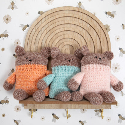 Bernat Crochet Little Bears Pattern | rounds, gift, colorful