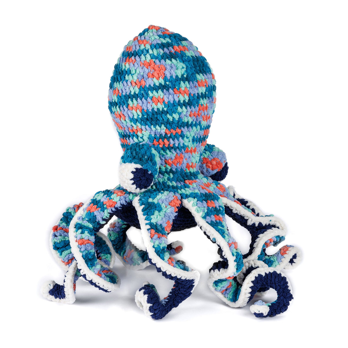 Bernat Coral the Crochet Octopus Amigurumi Pattern | seamed, colors