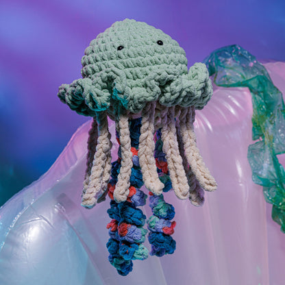 Bernat Jasper the Friendly Crochet Jellyfish Pattern | gift, shelf, rounds