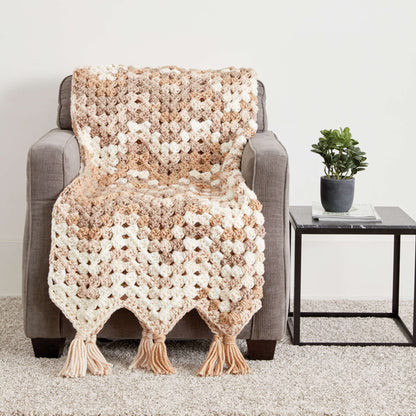 Bernat Wavy Granny Crochet Blanket Pattern | Pop, self-striping, bulky