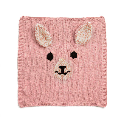 Bernat Snuggly Knit Bunny Blanket Pattern | stocking stitch, intarsia, ears