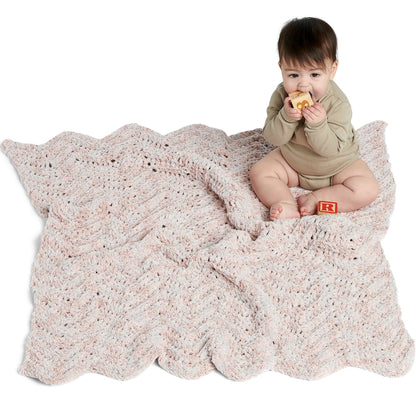 Bernat Baby Ripple Crochet Blanket Pattern | back loop, increases, nursery
