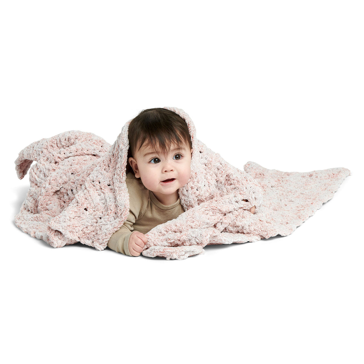 Bernat Baby Ripple Crochet Blanket Pattern | back loop, increases, nursery