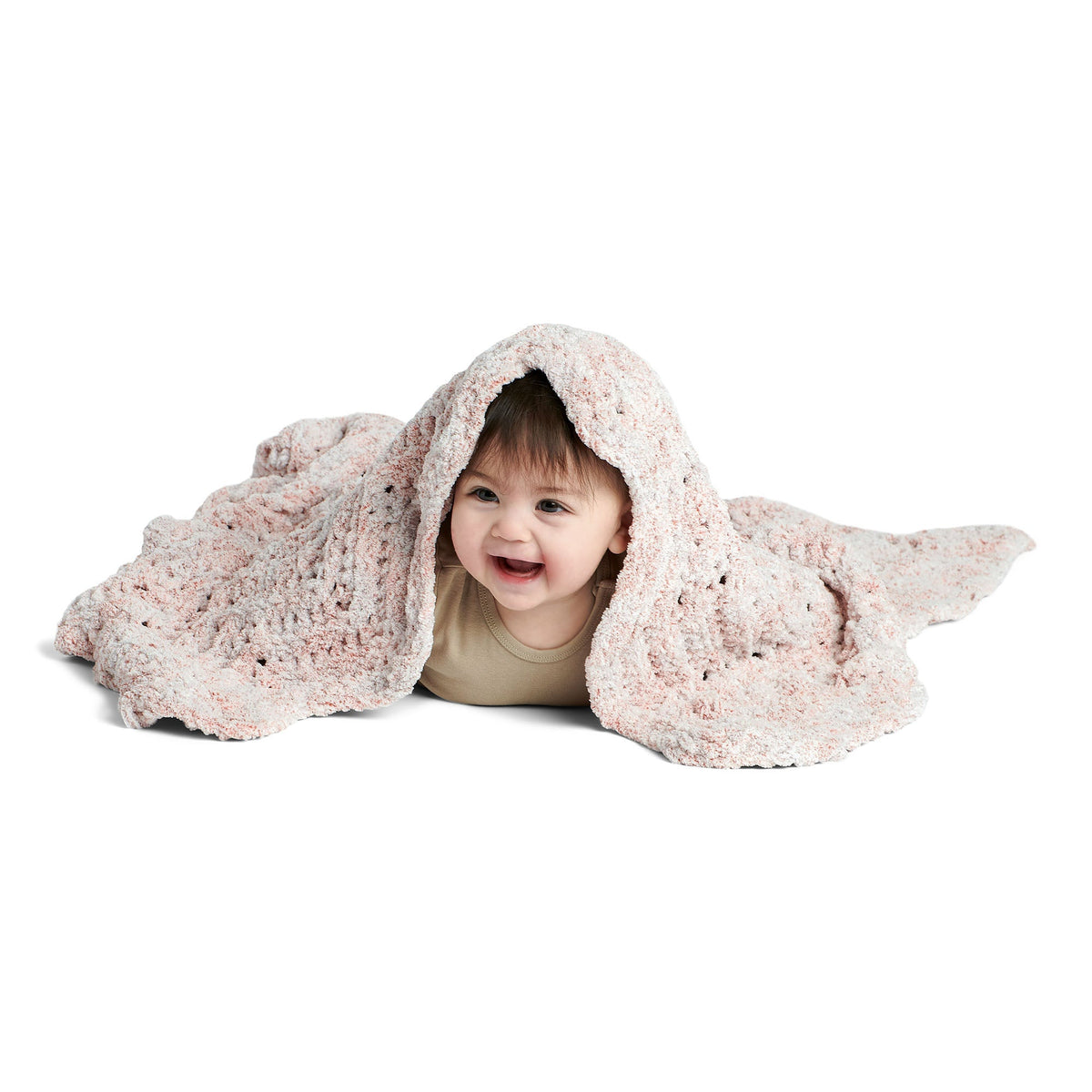 Bernat Baby Ripple Crochet Blanket Pattern | back loop, increases, nursery