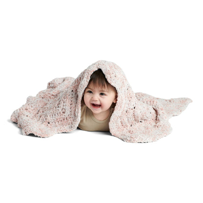 Bernat Baby Ripple Crochet Blanket Pattern | back loop, increases, nursery