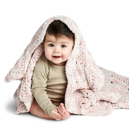 Bernat Baby Ripple Crochet Blanket Pattern | back loop, increases, nursery
