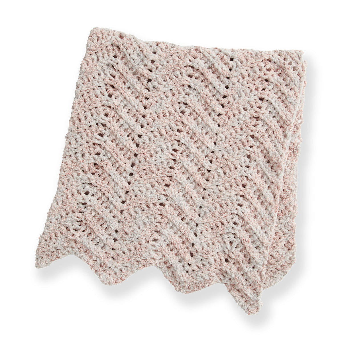 Bernat Baby Ripple Crochet Blanket Pattern | back loop, increases, nursery