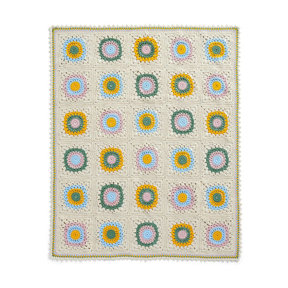 Bernat Picot Edged Crochet Granny Blanket Pattern | rounds, Maker, motifs