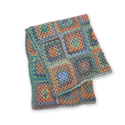 Bernat Patchwork Homestead Crochet Granny Blanket Pattern | shades, motifs