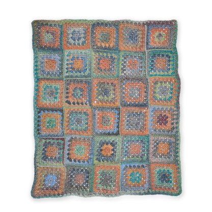 Bernat Patchwork Homestead Crochet Granny Blanket Pattern | shades, motifs