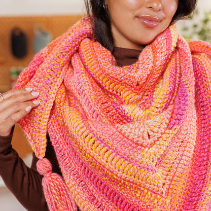 Bernat Crochet Sunrise Shawl Pattern | Harmony, colors, Adult
