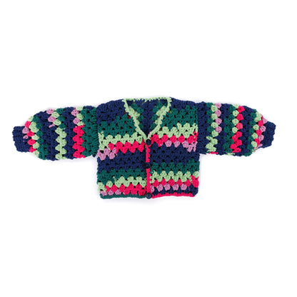 Bernat Crochet Granny Comfy Cardigan Pattern | back loops, motifs, colorful