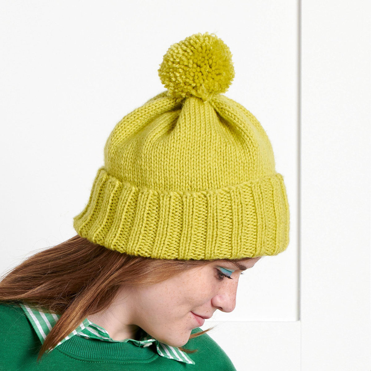 Bernat Slouchie Knit Beanie Pattern | ribbed, ribbing, increases