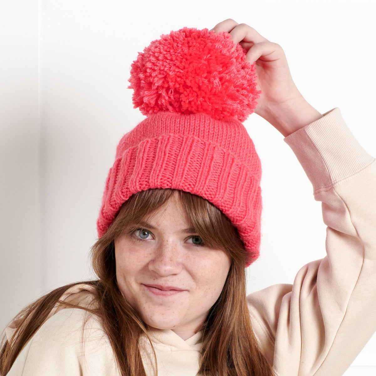 Bernat Slouchie Knit Beanie Pattern | ribbed, ribbing, increases
