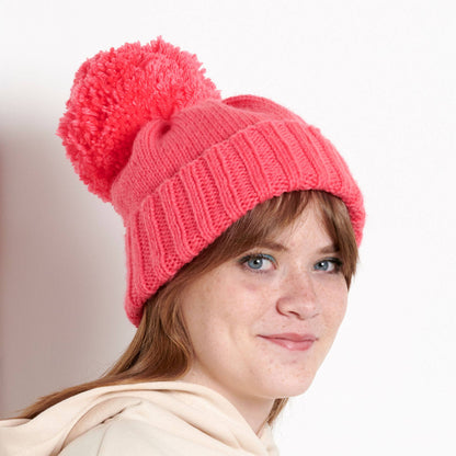 Bernat Slouchie Knit Beanie Pattern | ribbed, ribbing, increases
