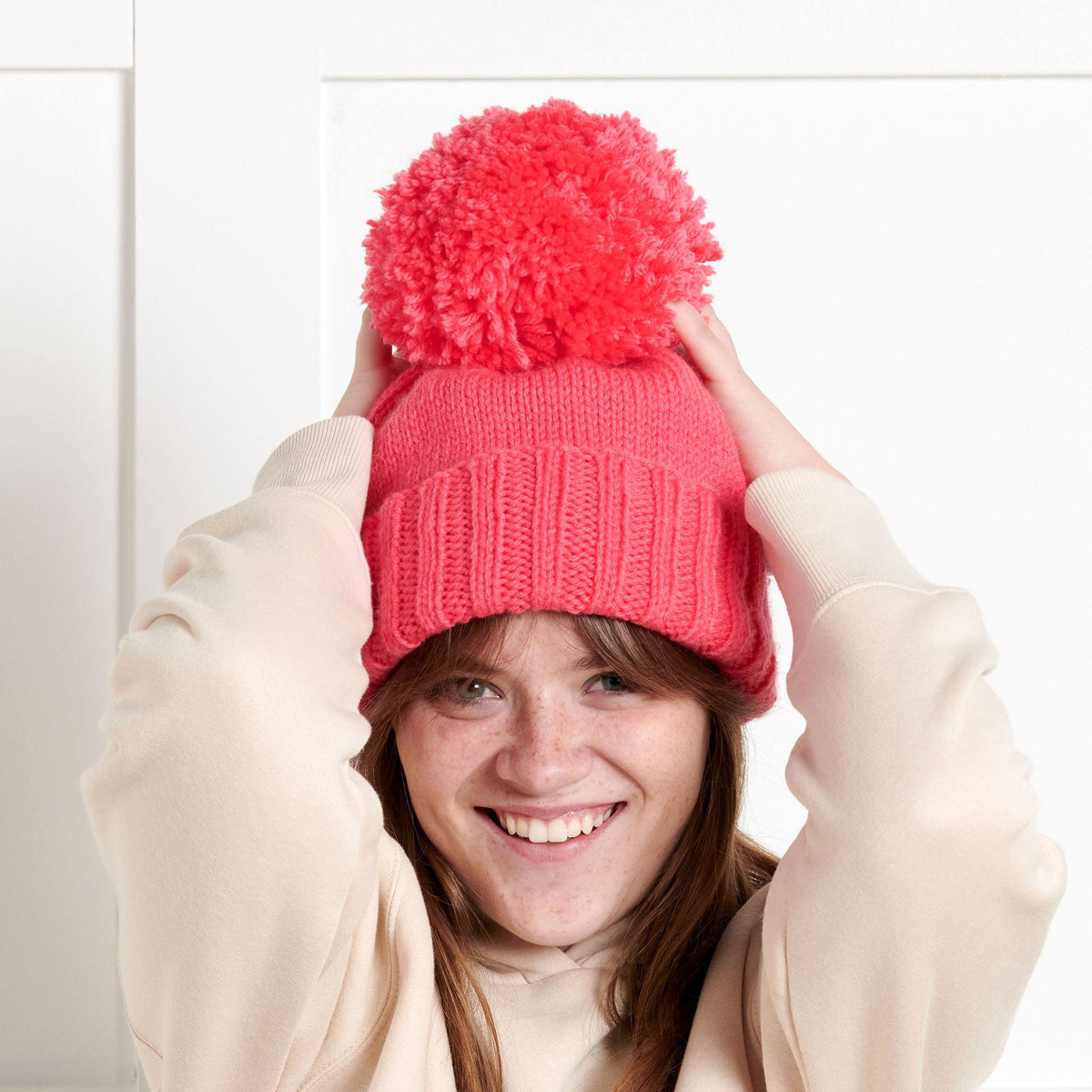 Bernat Slouchie Knit Beanie Pattern | ribbed, ribbing, increases