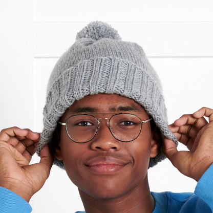 Bernat Slouchie Knit Beanie Pattern | ribbed, ribbing, increases