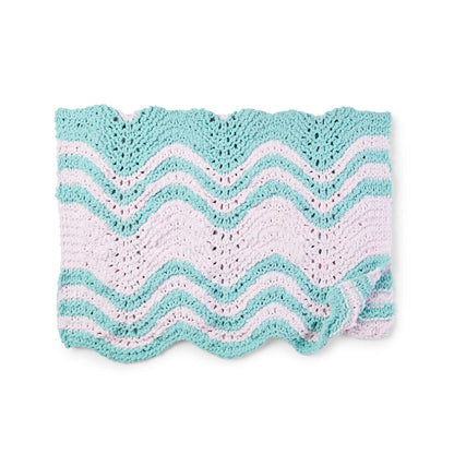 Bernat Garter Ripple Stripes Knit Baby Blanket Pattern | lace, bulky