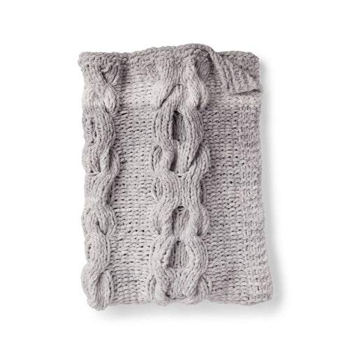 Bernat Hugs and Kisses Cable Knit Baby Blanket Pattern | nursery, bulky