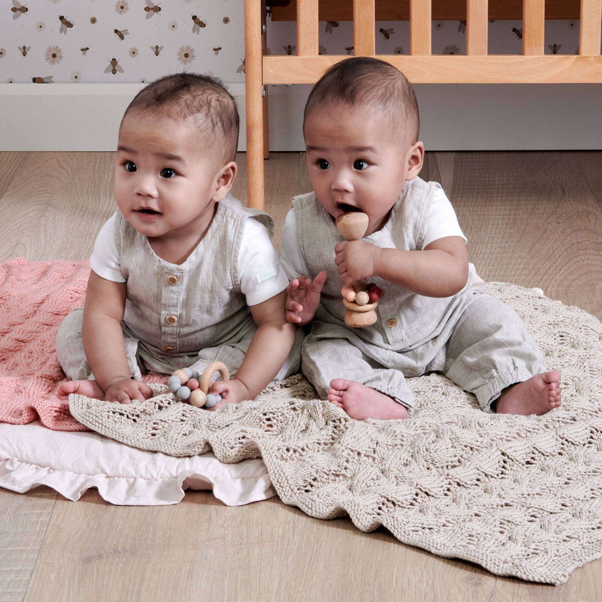 Bernat Lacy Cables Knit Baby Blanket Pattern | garter stitch, lace, Cotton