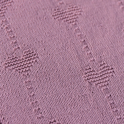 Bernat Belle Cœur Knit Baby Blanket Pattern | garter stitch, gift, motifs