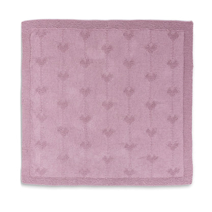 Bernat Belle Cœur Knit Baby Blanket Pattern | garter stitch, gift, motifs