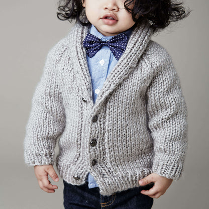 Bernat Shawl Collar Textured Knit Cardigan Pattern | winter, gift
