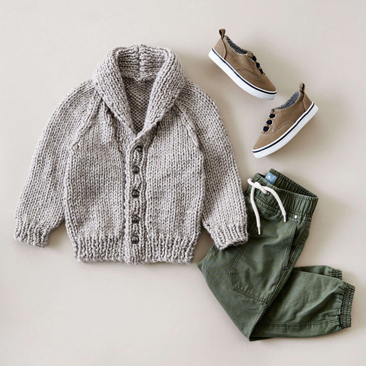 Bernat Shawl Collar Textured Knit Cardigan Pattern | winter, gift