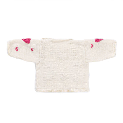 Bernat Heart Baby Pullover to Knit Pattern | embroidery, increases, gift