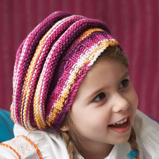 Bernat Knit Slouchy Beanie Pattern | holiday, Hats, Kids